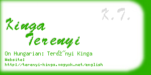 kinga terenyi business card